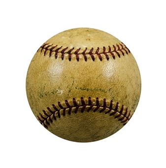 1956 Brooklyn Dodgers Team Signed Baseball with 17 Signatures with Robinson and Campanella